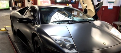 Lamborghini at Precision Auto Works NYC for high end auto maintenance services.